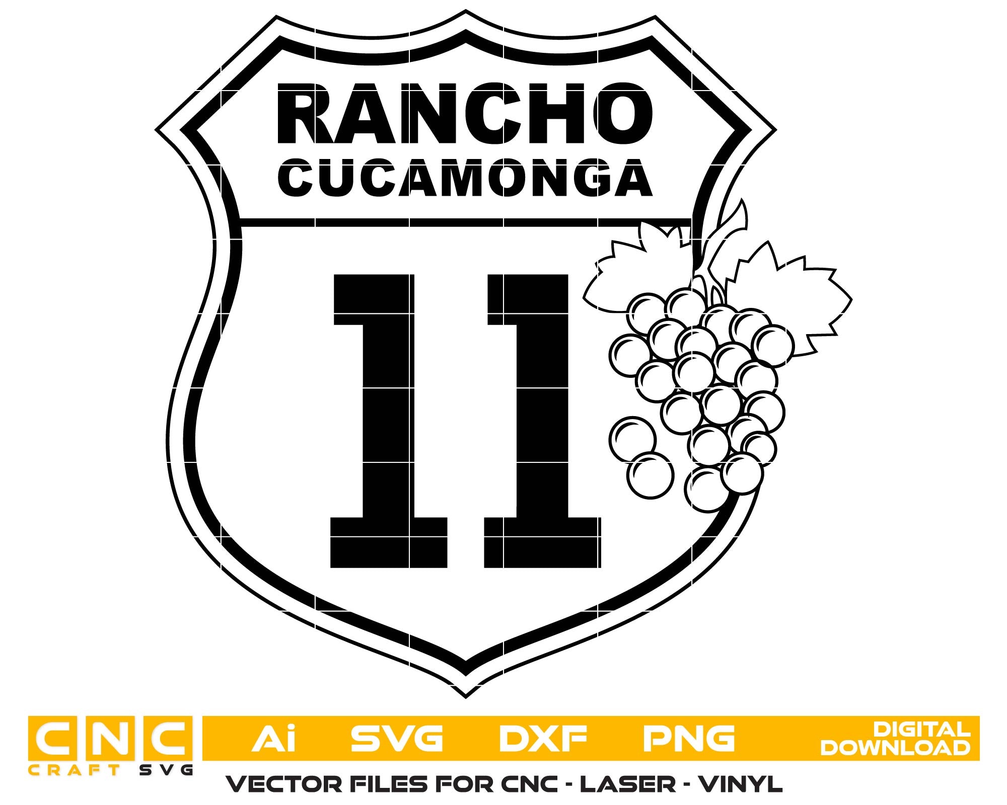 Rancho Cucamonga Police Department Patch SVG (Digital Download)