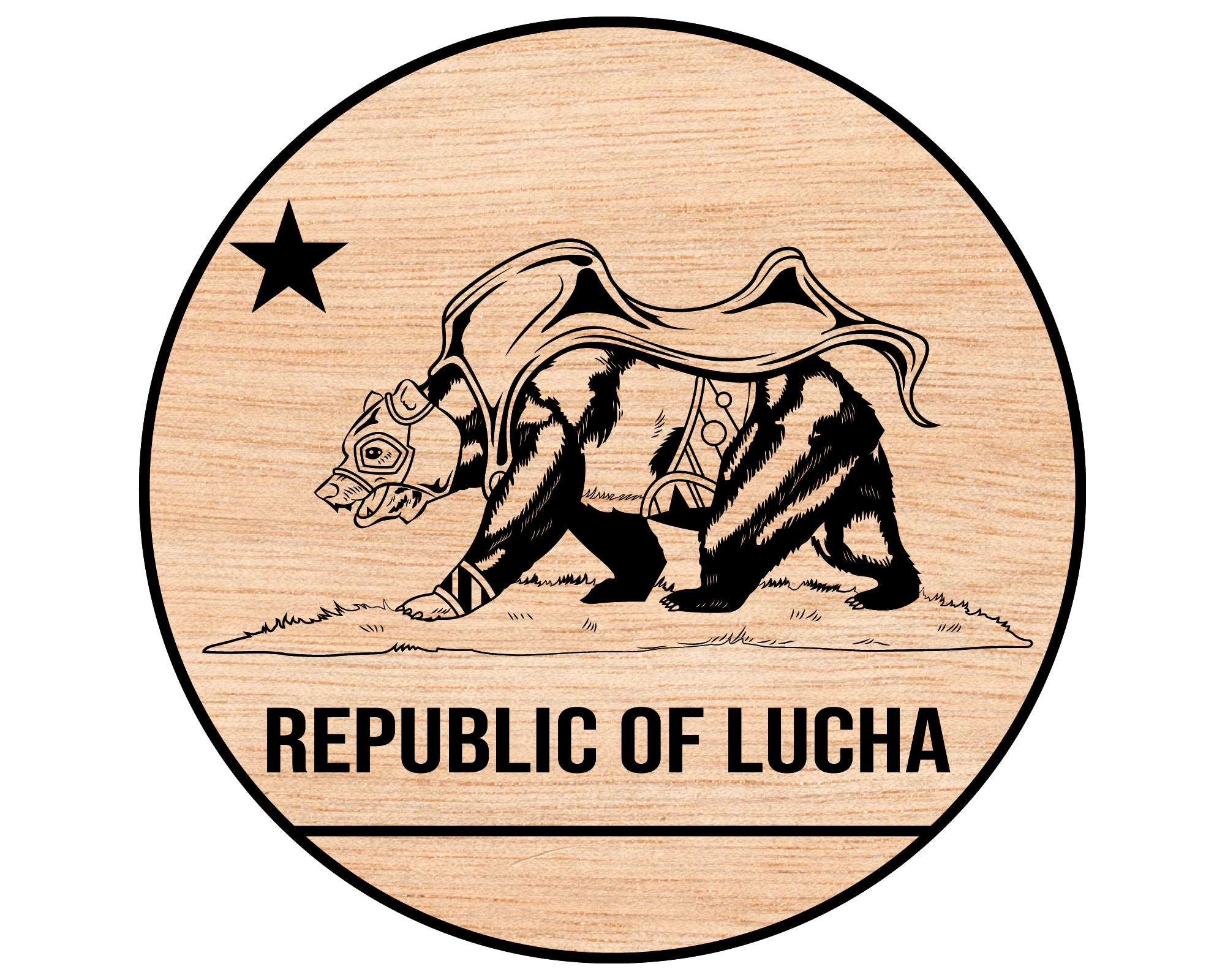 Republic of Lucha Seal SVG, Lucha Libre Wrestling Emblem, Mexican Wrestling Logo, Lucha Libre Vector, Wrestling Seal Vector