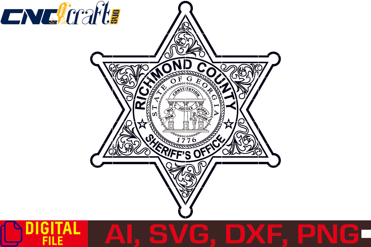 Richmond County Sheriff Badge vector file
