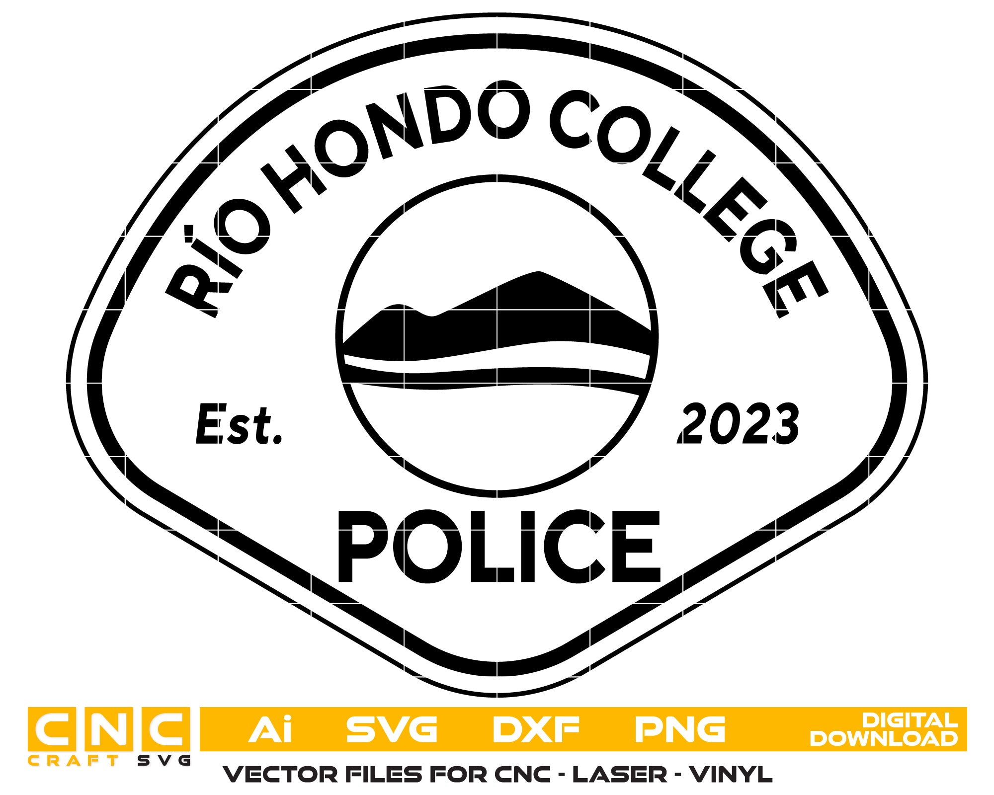 Rio Hondo College Police Department Patch SVG, California Police Patch Vector, Rio Hondo College PD Emblem, Police Patch SVG, Law Enforcement Patch Vector File