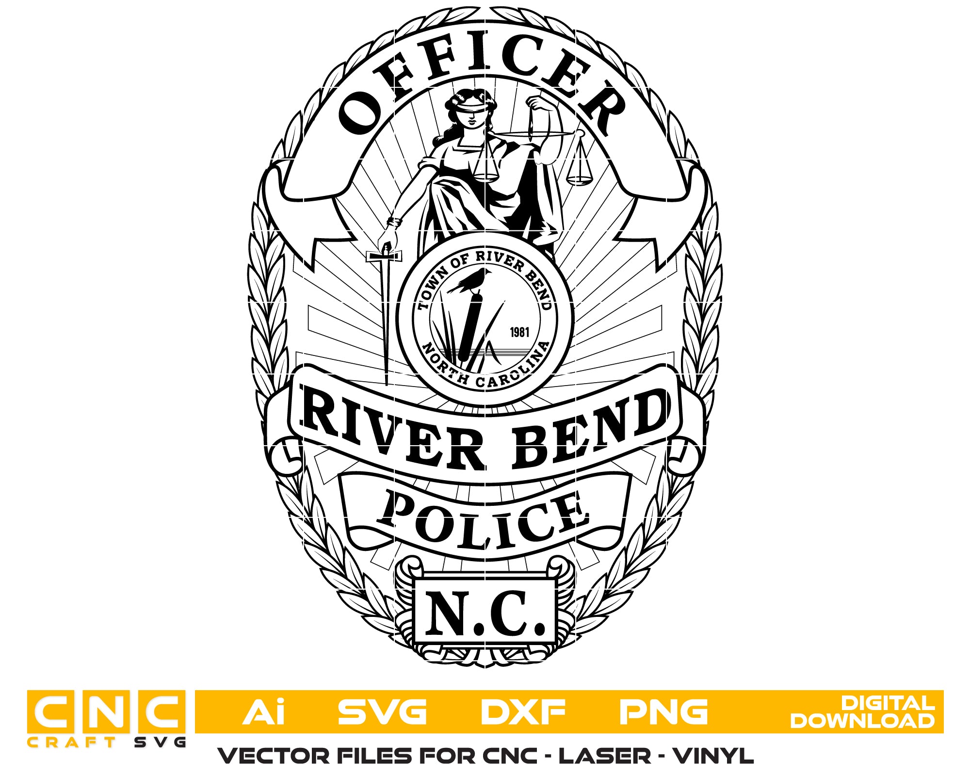 River Bend Police Officer Badge