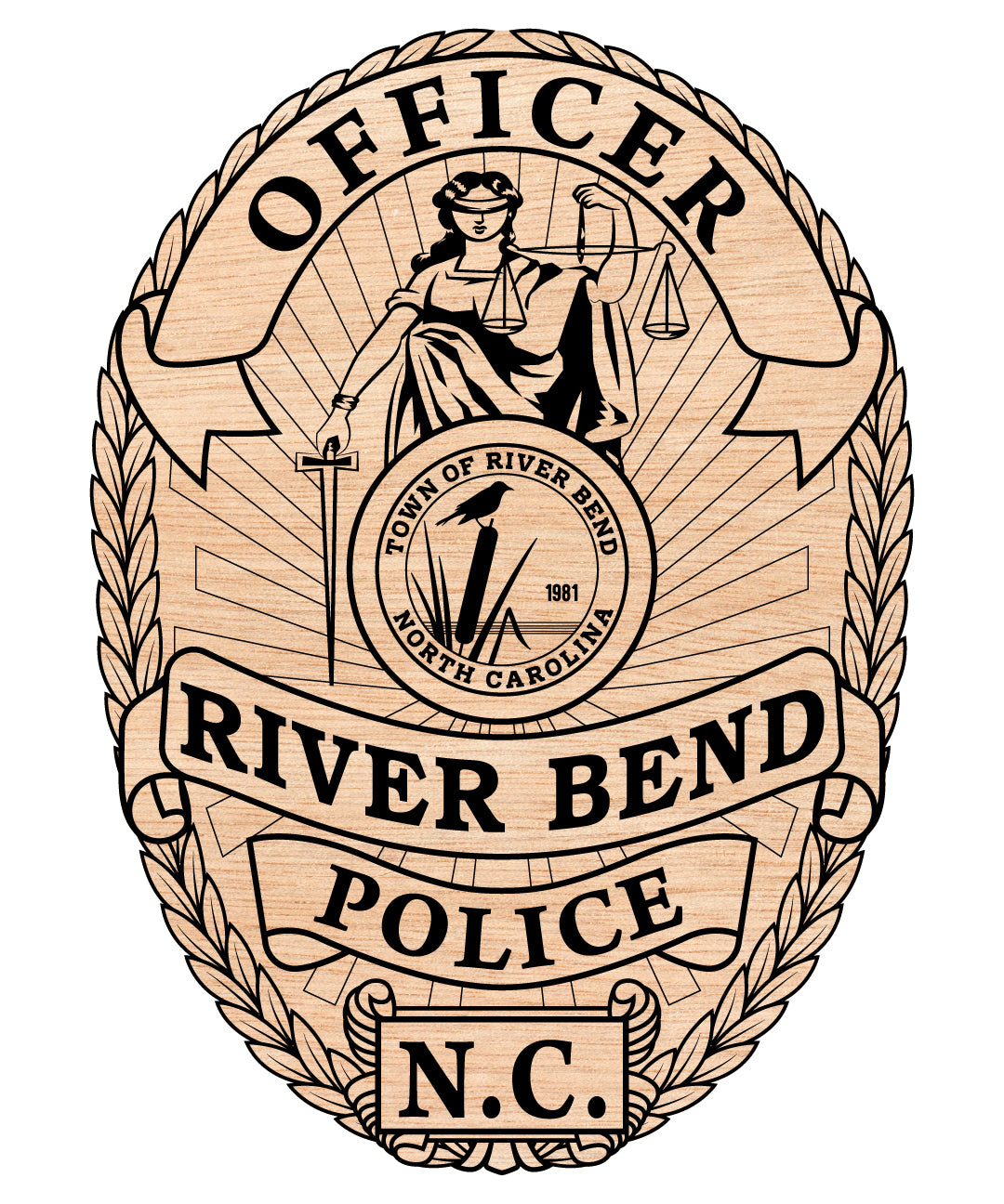 River Bend Police Officer Badge
