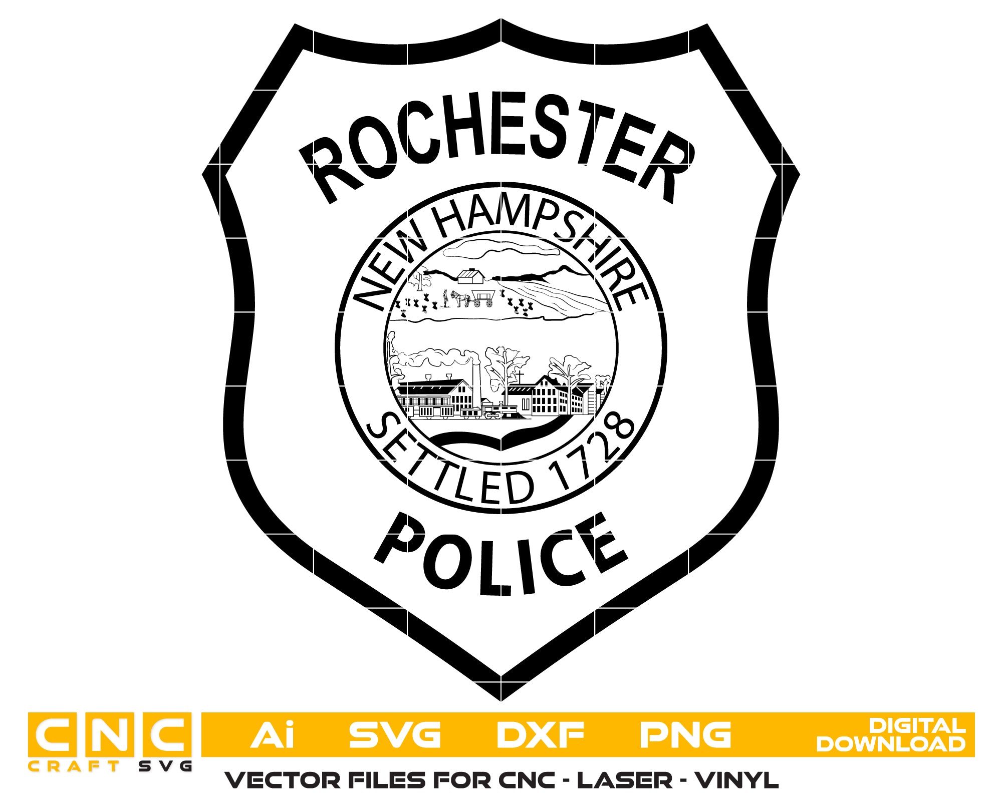 Rochester Police Department patch, New Hampshire