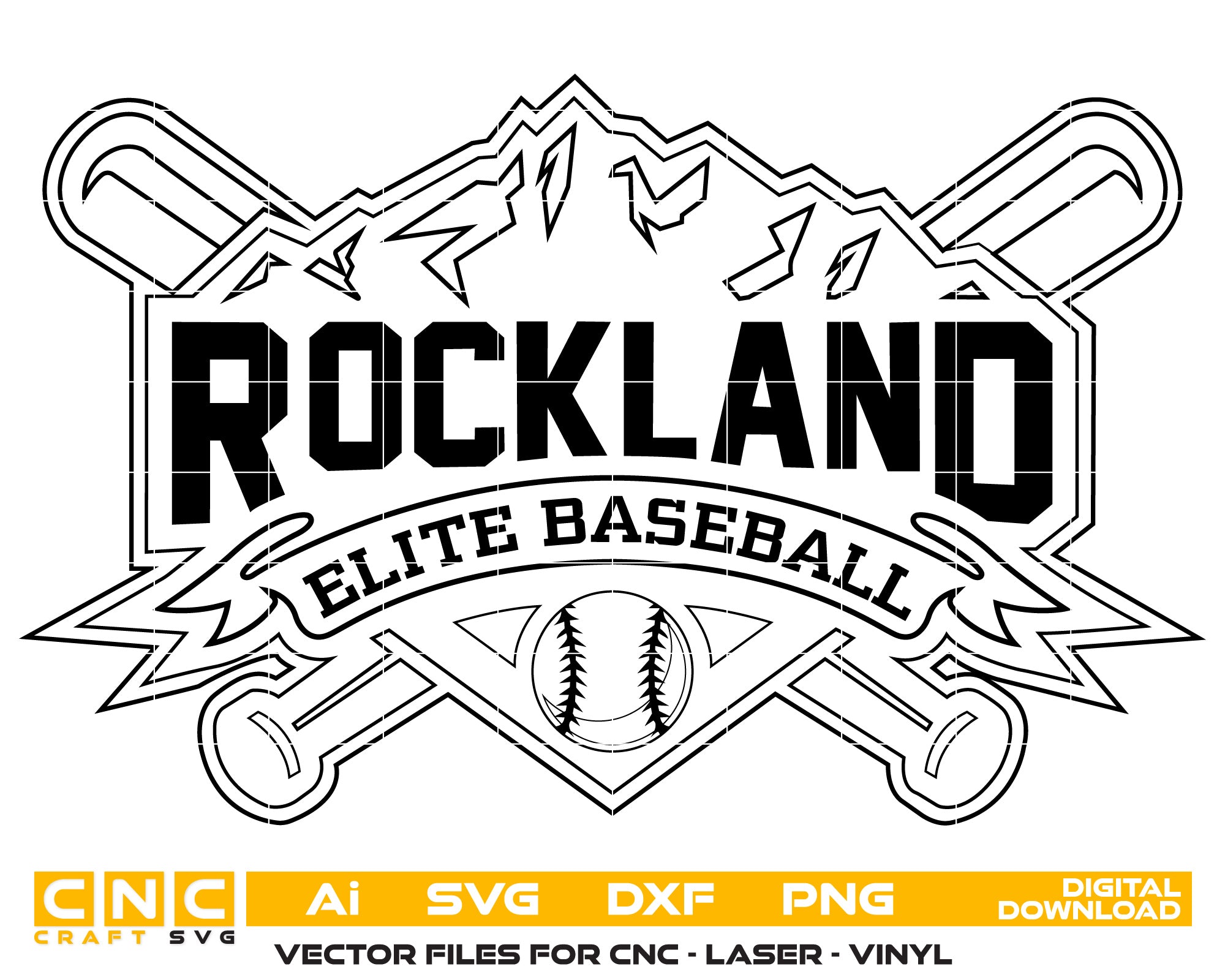 Rockland Logo Vector Art, Ai,SVG, DXF, PNG, Digital Files
