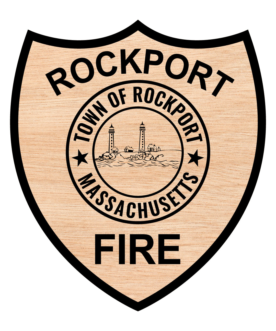 Rockport Massachusetts Fire Department Badge SVG, Rockport Firefighter Badge, Massachusetts Fire Department Emblem, Fire Department Badge Vector, Rockport Fire Badge