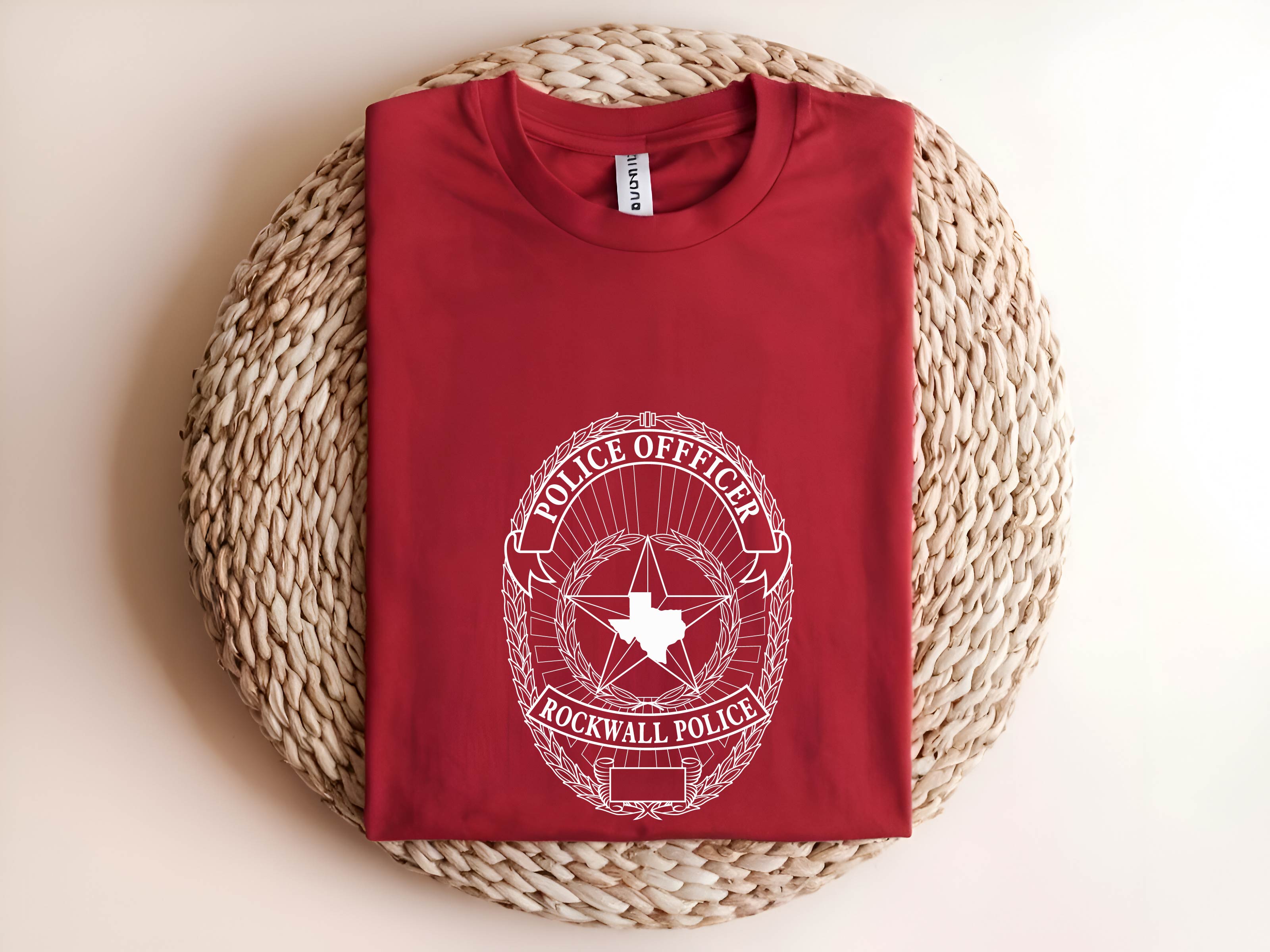 Rockwall Police Officer Badge SVG, Rockwall Police Badge Vector, Police Shield SVG, Law Enforcement Emblem, Police Logo Vector, Engraving Badge Design