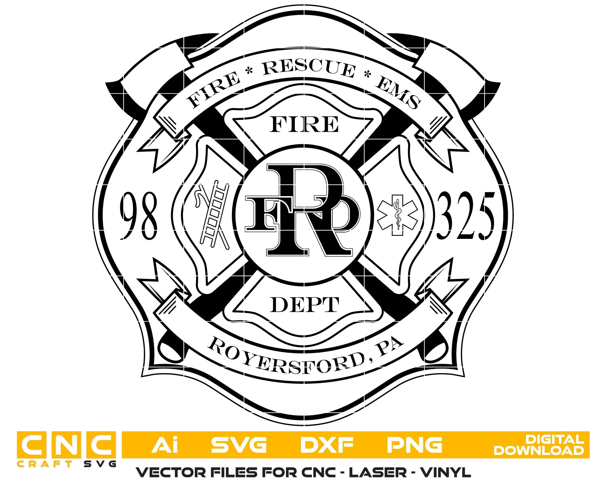 Royersford Fire Department Badge,Royersford Fire Badge, Fire Department Badge, Fire Department BadgeSvg