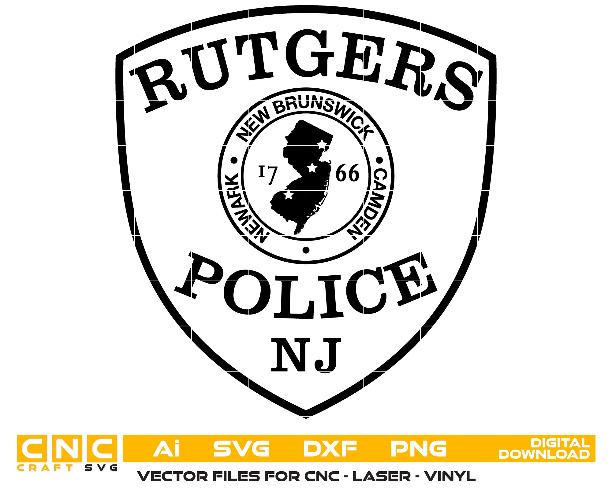 Rutgers University Police Patch SVG, Rutgers Police Logo Vector, University Law Enforcement Patch SVG, Rutgers Police Badge Design, Police Patch SVG File
