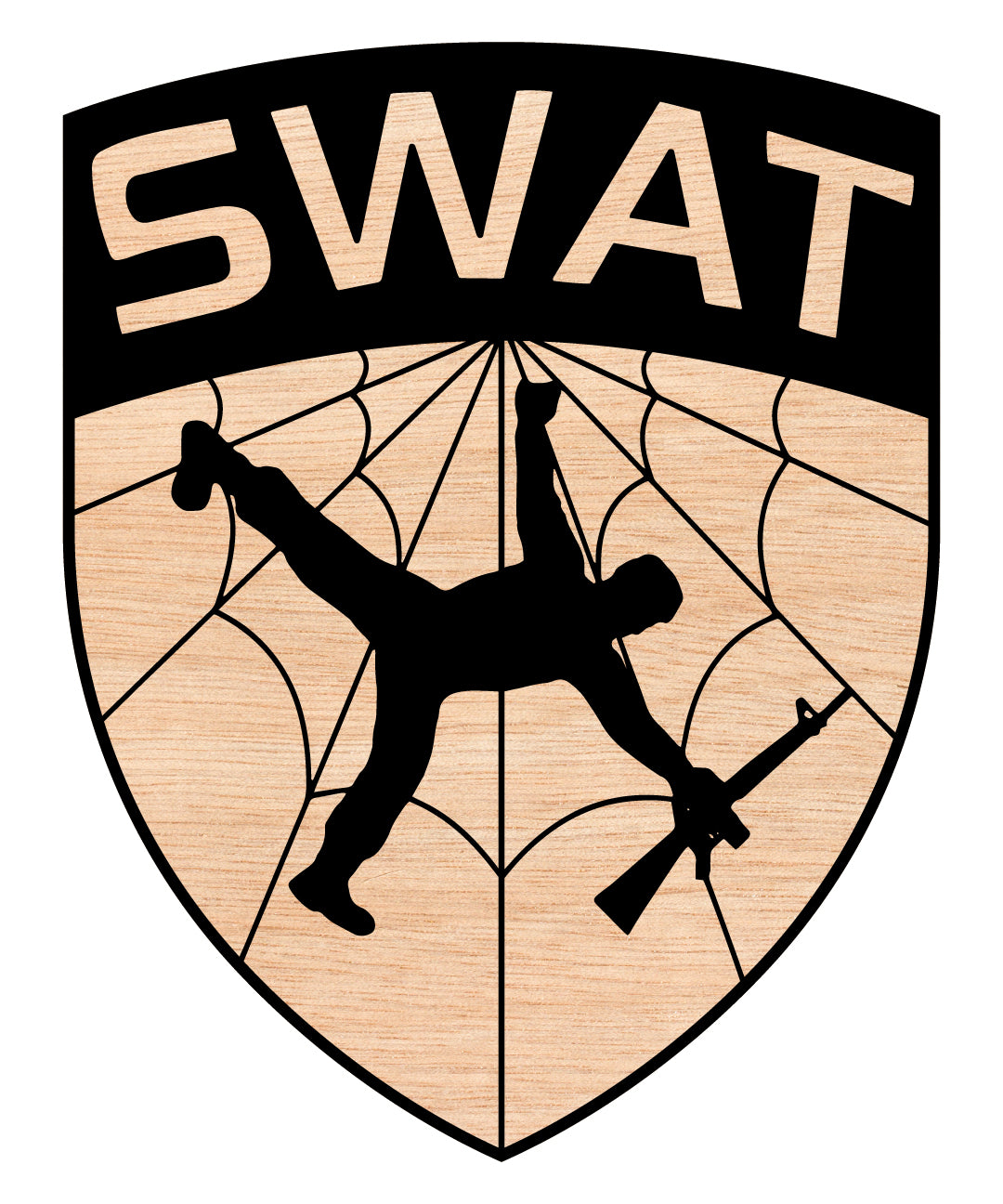 SWAT Stencil Logo SVG digital download, tactical stencil emblem vector design for Cricut, Silhouette, CNC, engraving, and crafting projects.