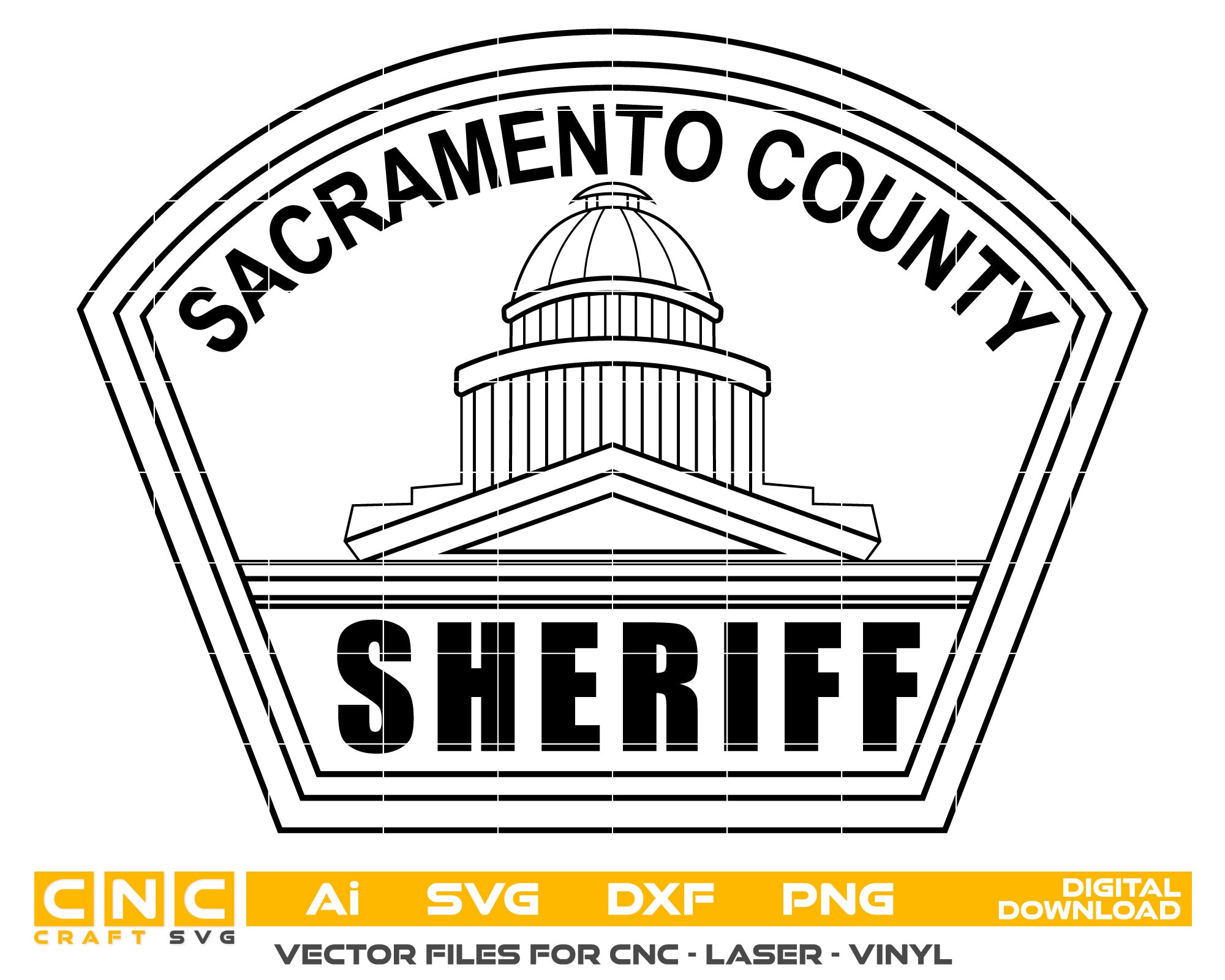 Sacramento Sheriff Badge vector art