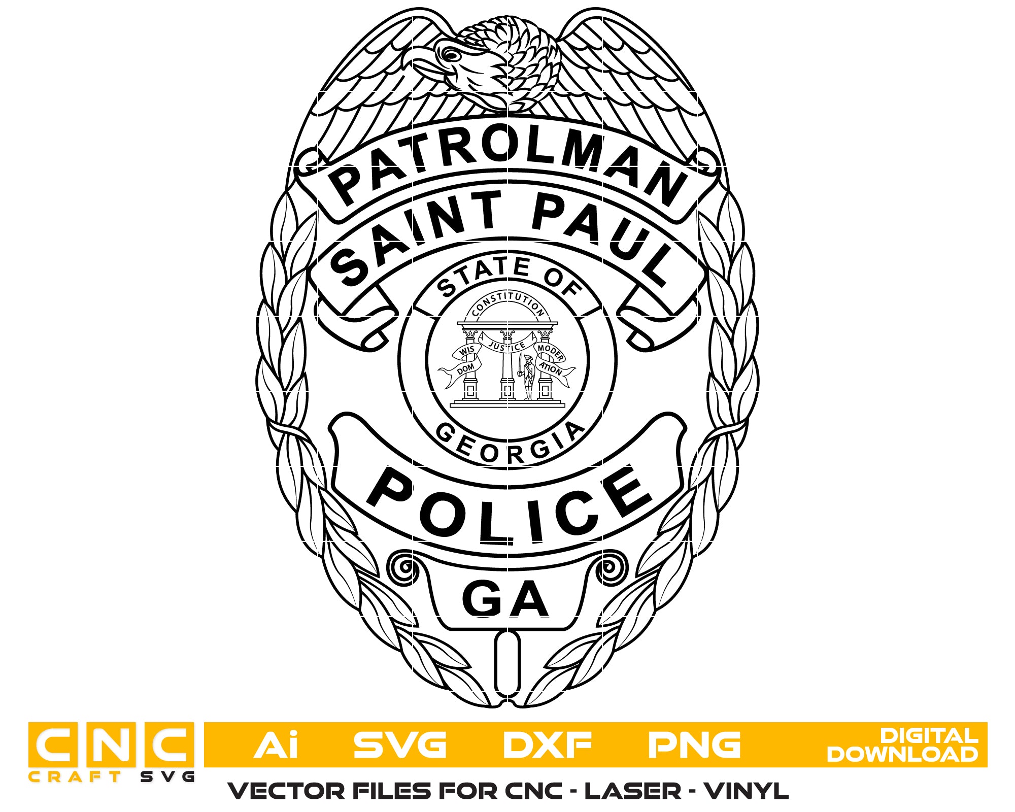 Saint Paul Georgia Police Patrolman Badge