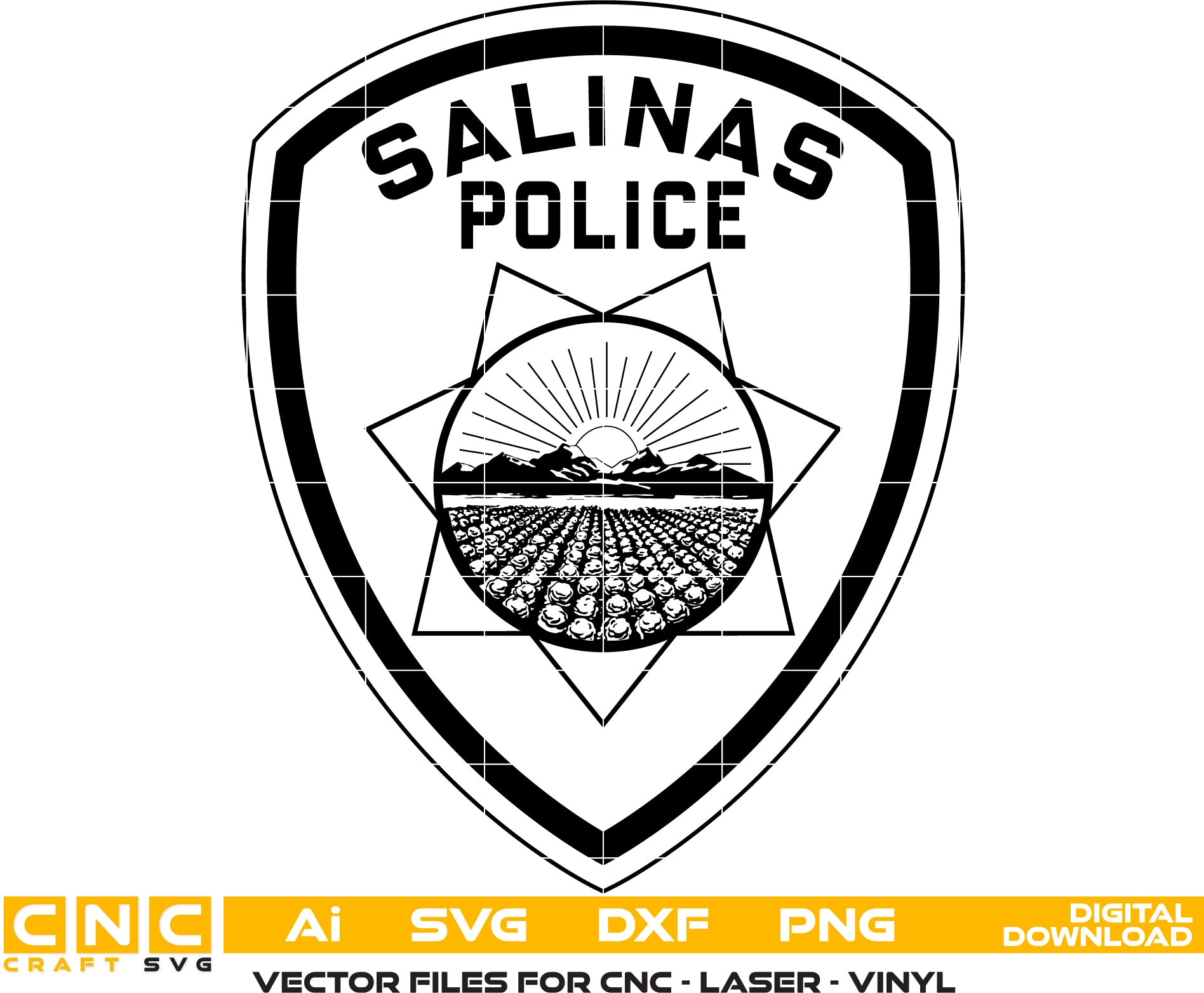 Salinas Police Patch Vector art Digital file