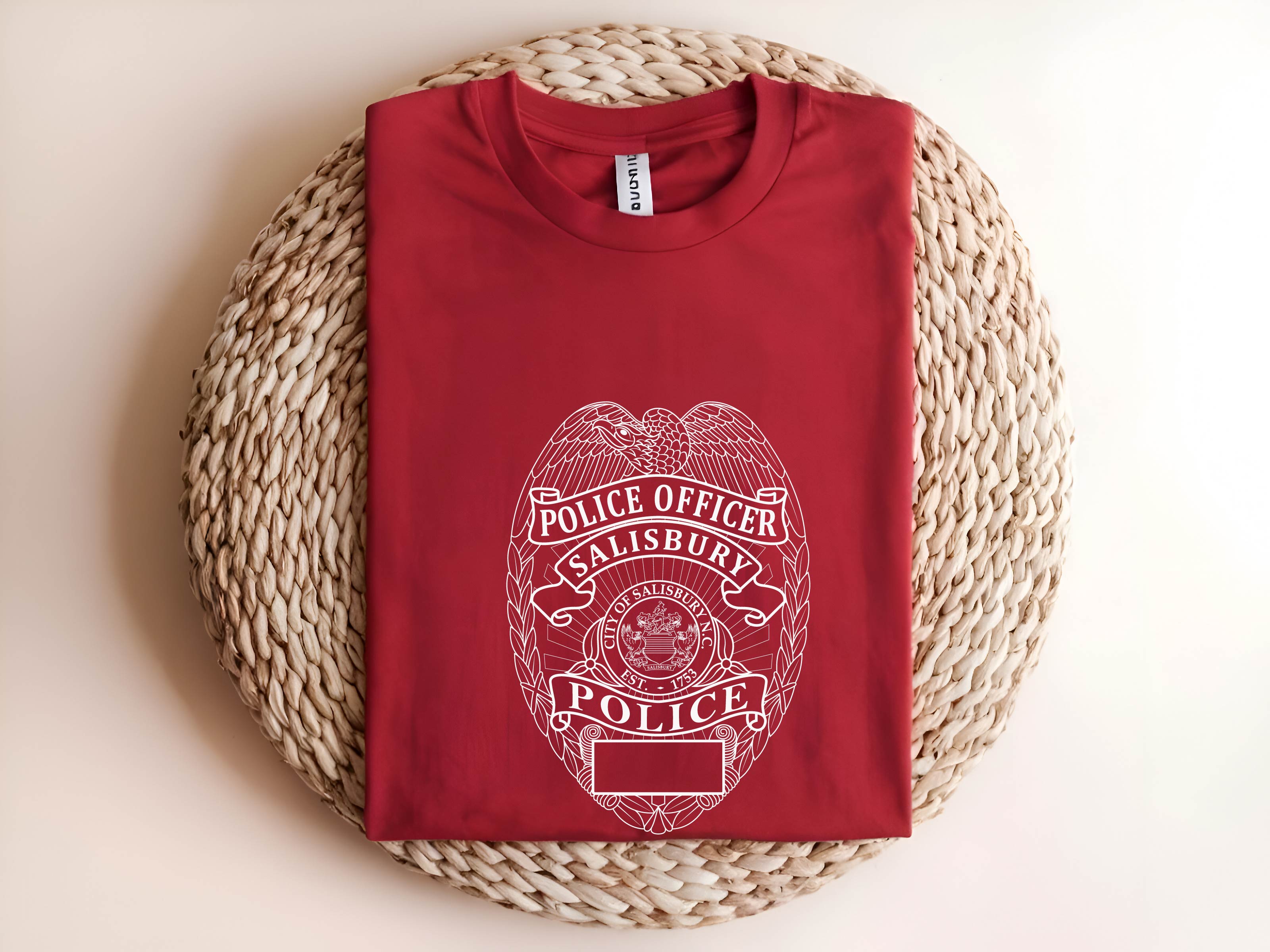 Salisbury Police Officer Badge SVG, Salisbury Police Badge Vector, Police Shield SVG, Law Enforcement Emblem, Police Logo Vector, Engraving Badge Design