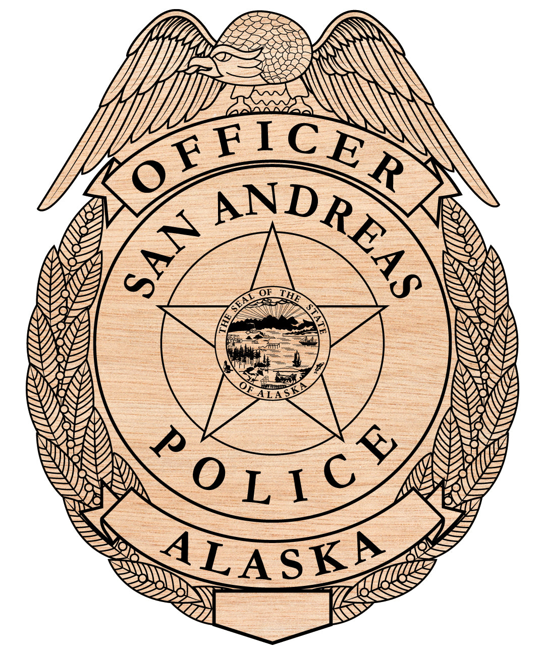 San Andreas, Alaska Police Officer Badge