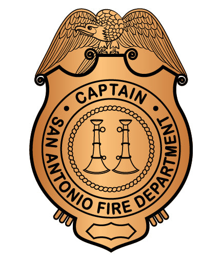 San Antonio Fire Department Captain Badge Vector Art – Digital Downloa