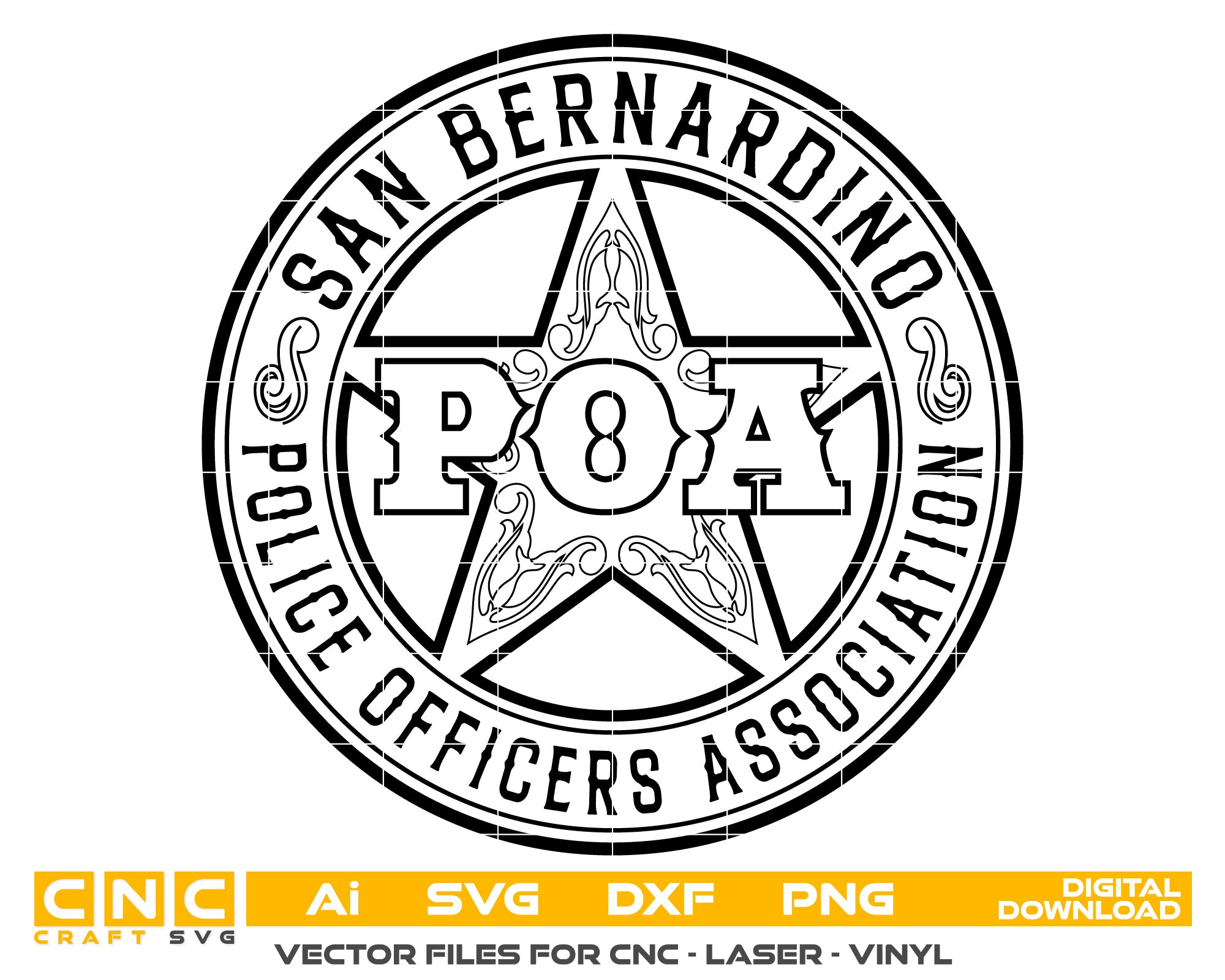 San Bernardino Police Officers Association vector art