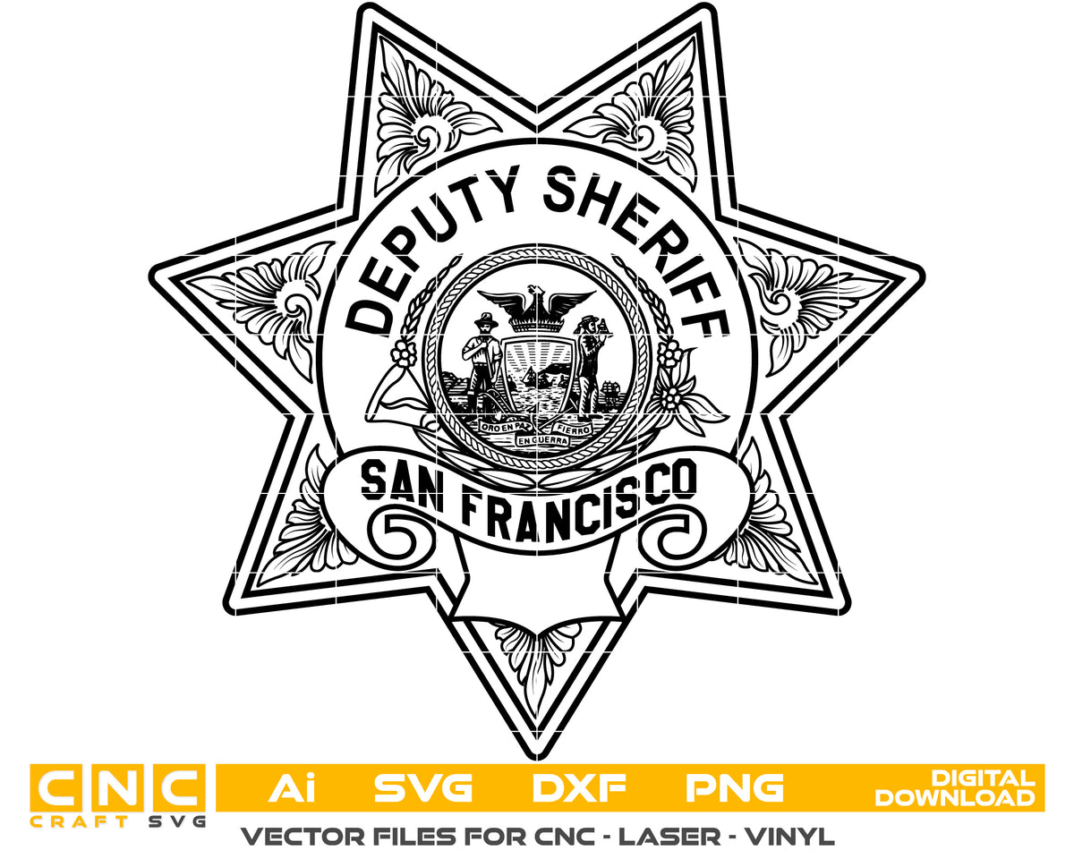 San Francisco Deputy Sheriff Badge vector art