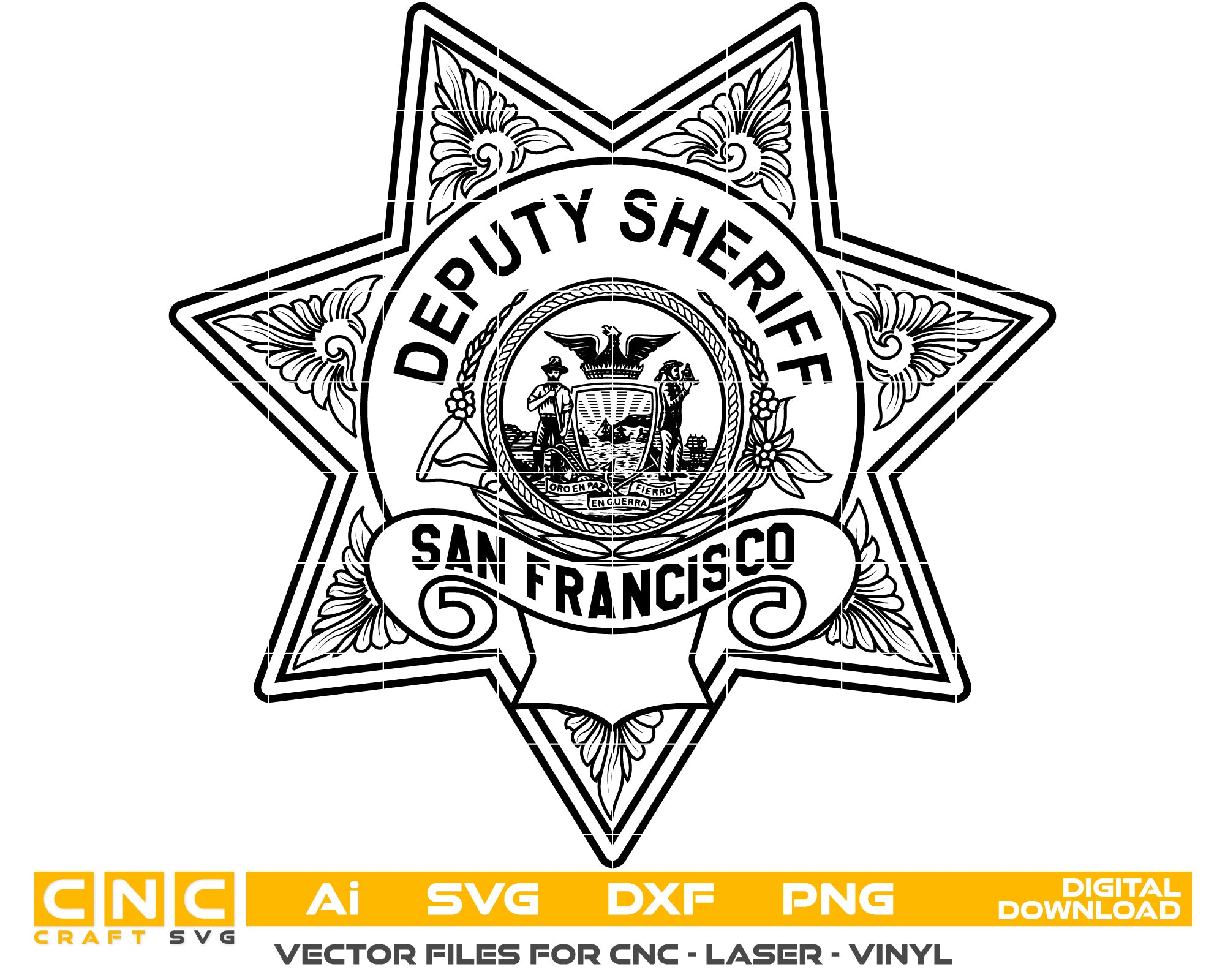 San Francisco Deputy Sheriff Badge vector art