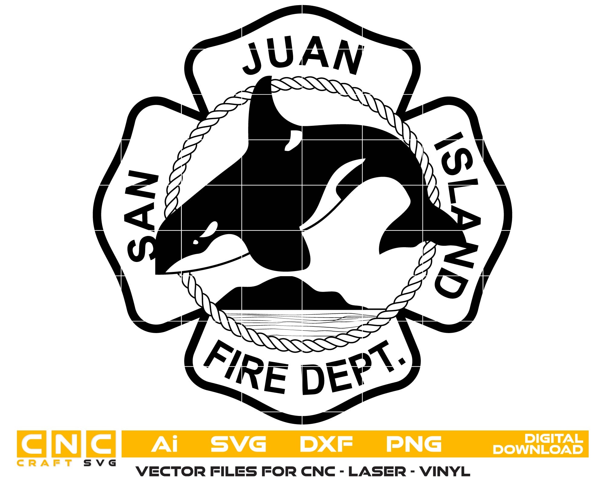 San Juan Island Fire Dept. Logo, Washington
