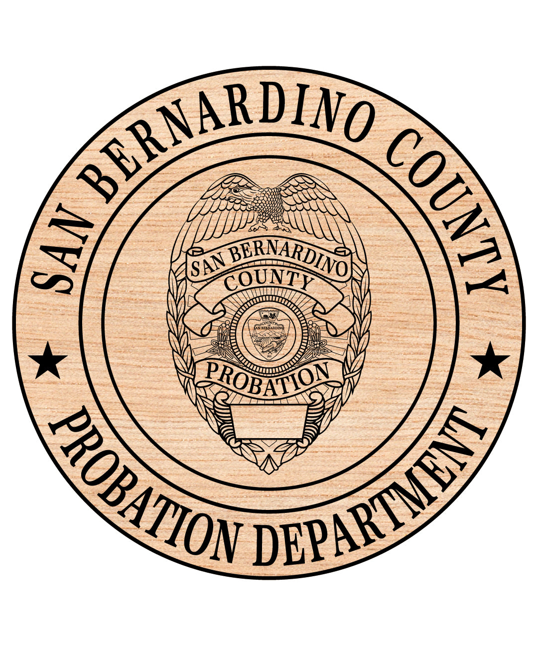 San Bernardino County Probation Officer Badge SVG, San Bernardino Probation Officer Emblem, Probation Department Badge, Law Enforcement Badge Vector, San Bernardino County Badge