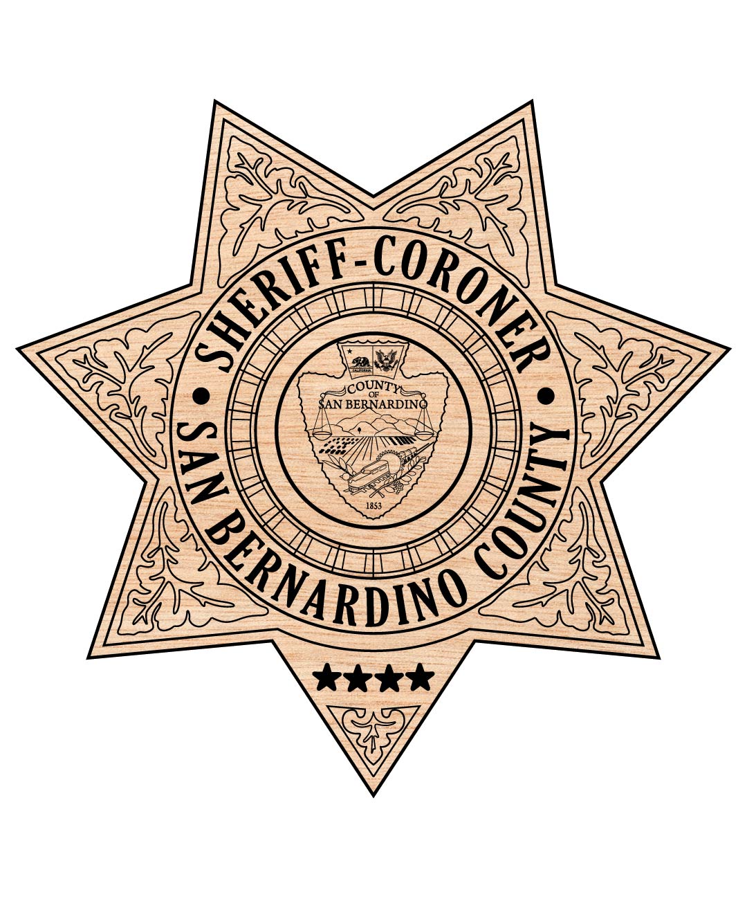 San Bernardino County Sheriff Coroner Badge SVG, San Bernardino Sheriff Badge Vector, County Sheriff Coroner Emblem SVG, San Bernardino Law Enforcement SVG, Sheriff Coroner Badge Vector
