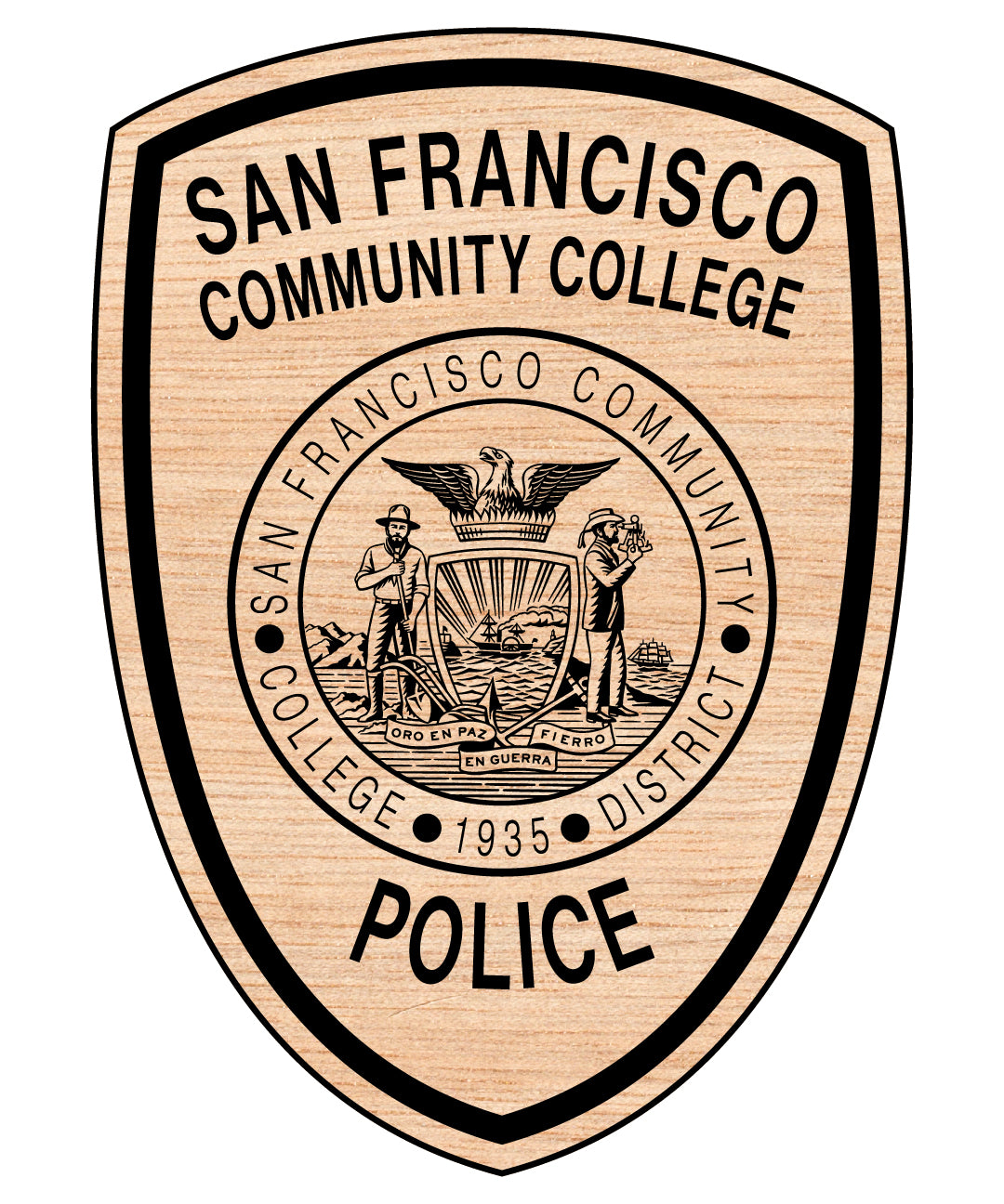 San Francisco Community College Police Patch SVG, SF Community College Police Emblem, Campus Police Patch Vector, University Law Enforcement Badge, SFCC Police Logo