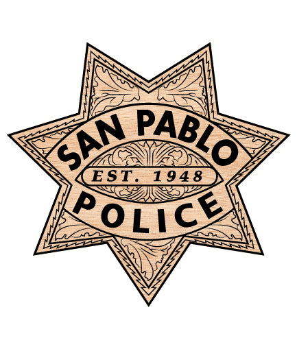 San Pablo Police Department Badge SVG, San Pablo California Police Badge Vector, San Pablo CA Police SVG Emblem, California Law Enforcement Badge SVG, #support