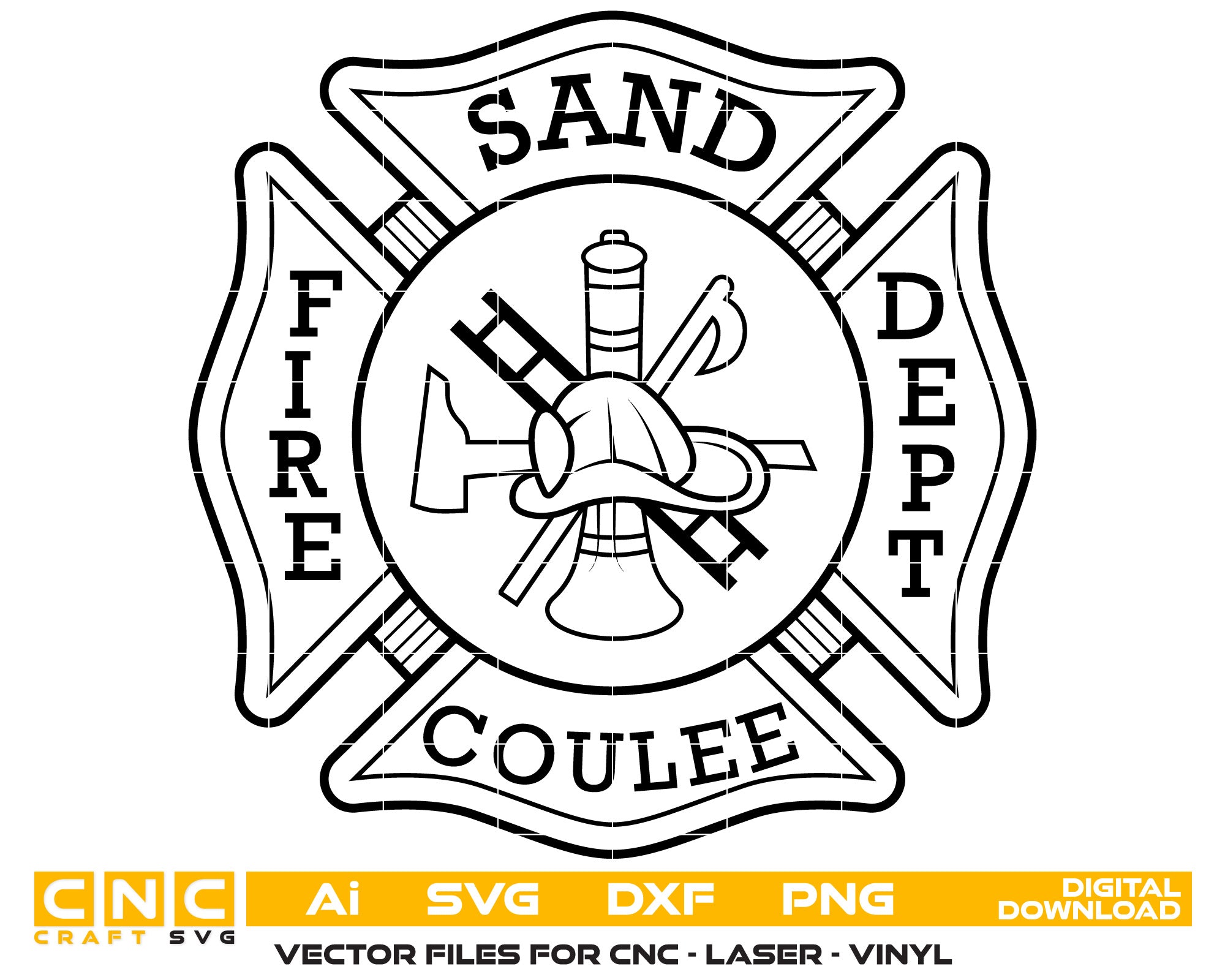 Sand Coulee Volunteer Fire Department Badge SVG