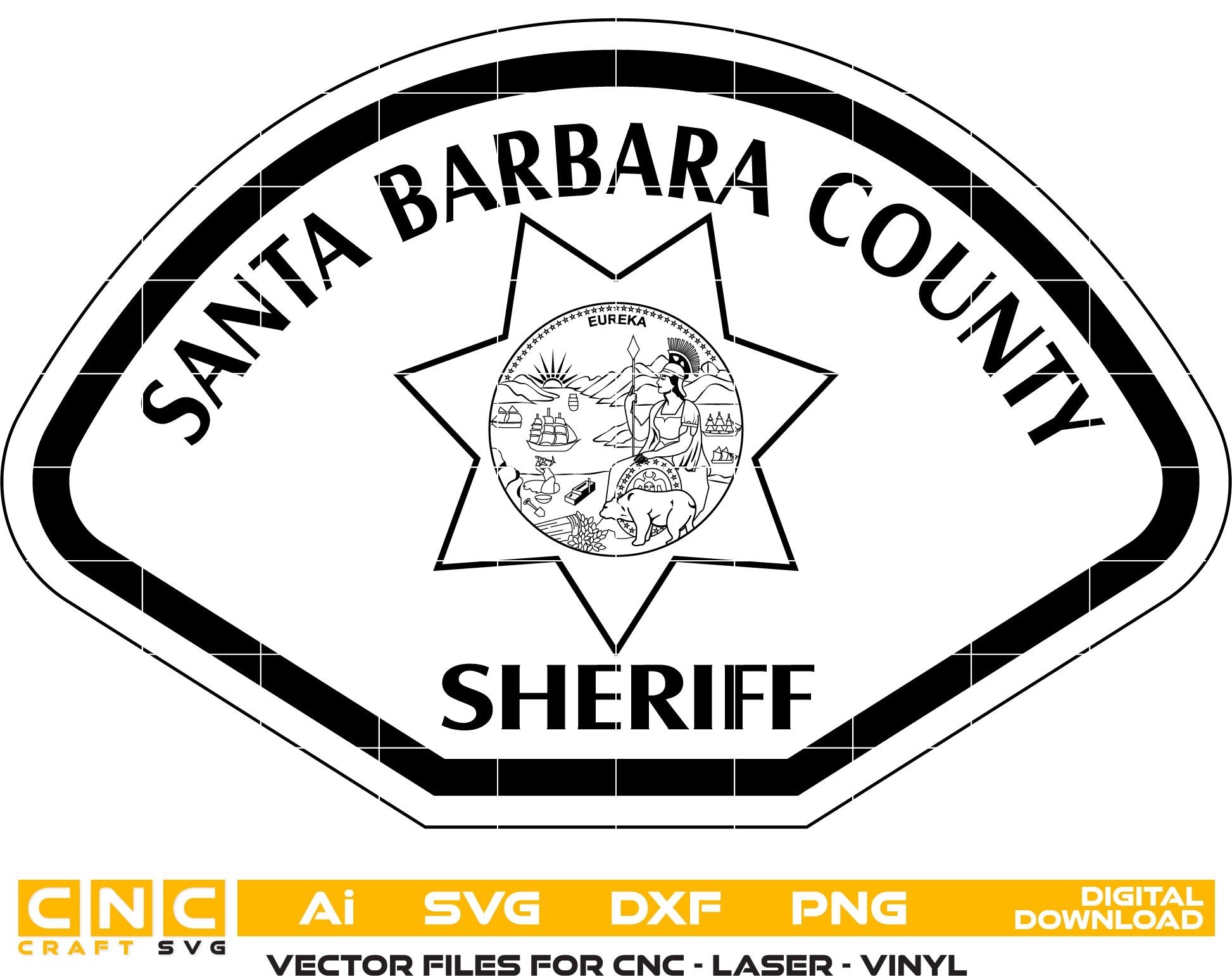 Santa Barbara County Sheriff Patch Vector art Digital file