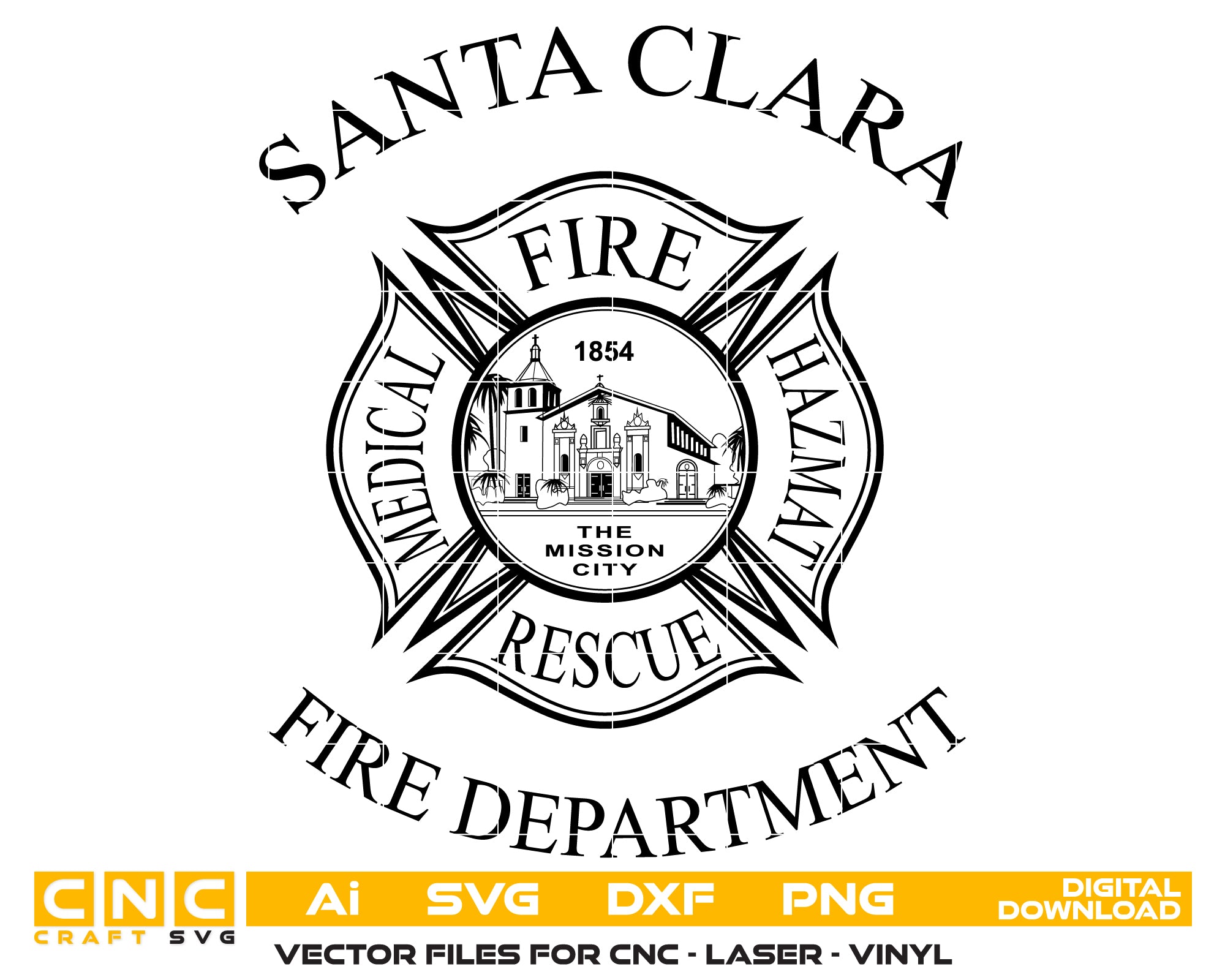 Santa Clara Fire Department Badge