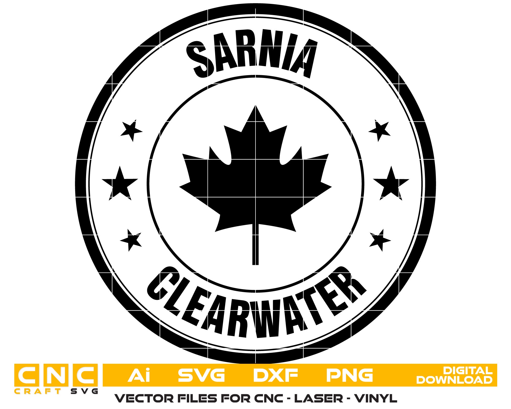 Sarnia Clearwater City Sticke Logo
