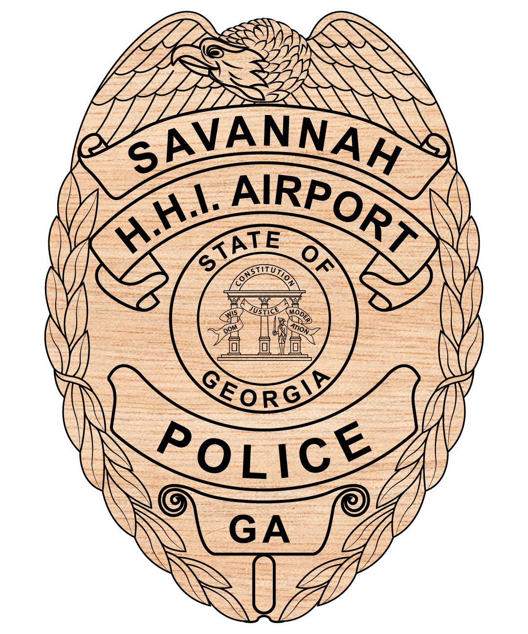 Savannah Hilton Head Airport Police Challenge Coin SVG