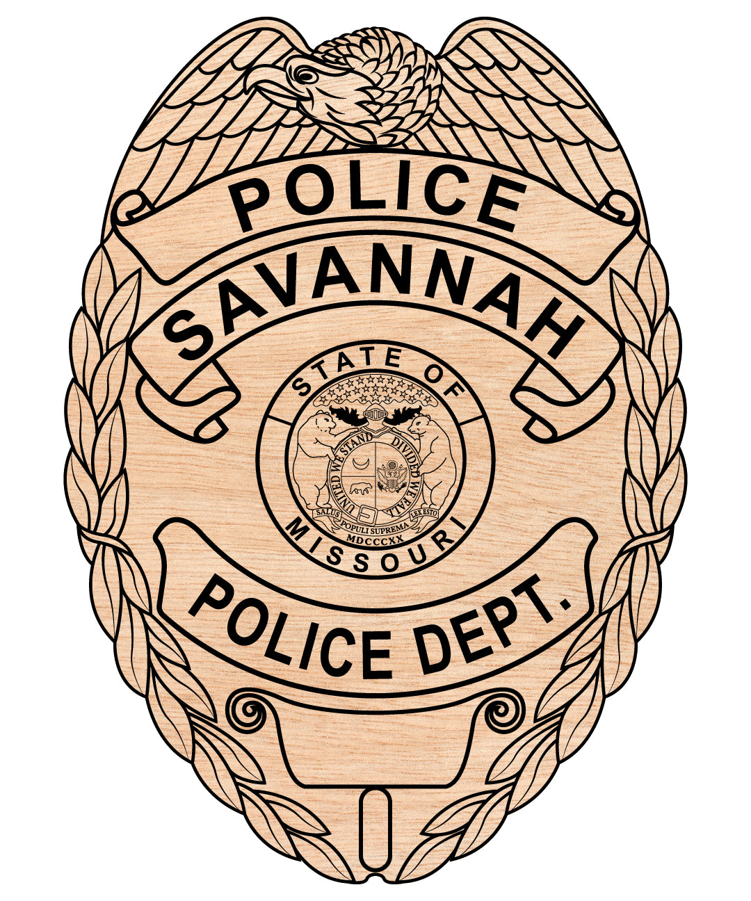 Savannah Police Department Badge SVG, Missouri Police Badge Vector, Savannah Police Badge, Law Enforcement Badge SVG, Police Department Badge Vector