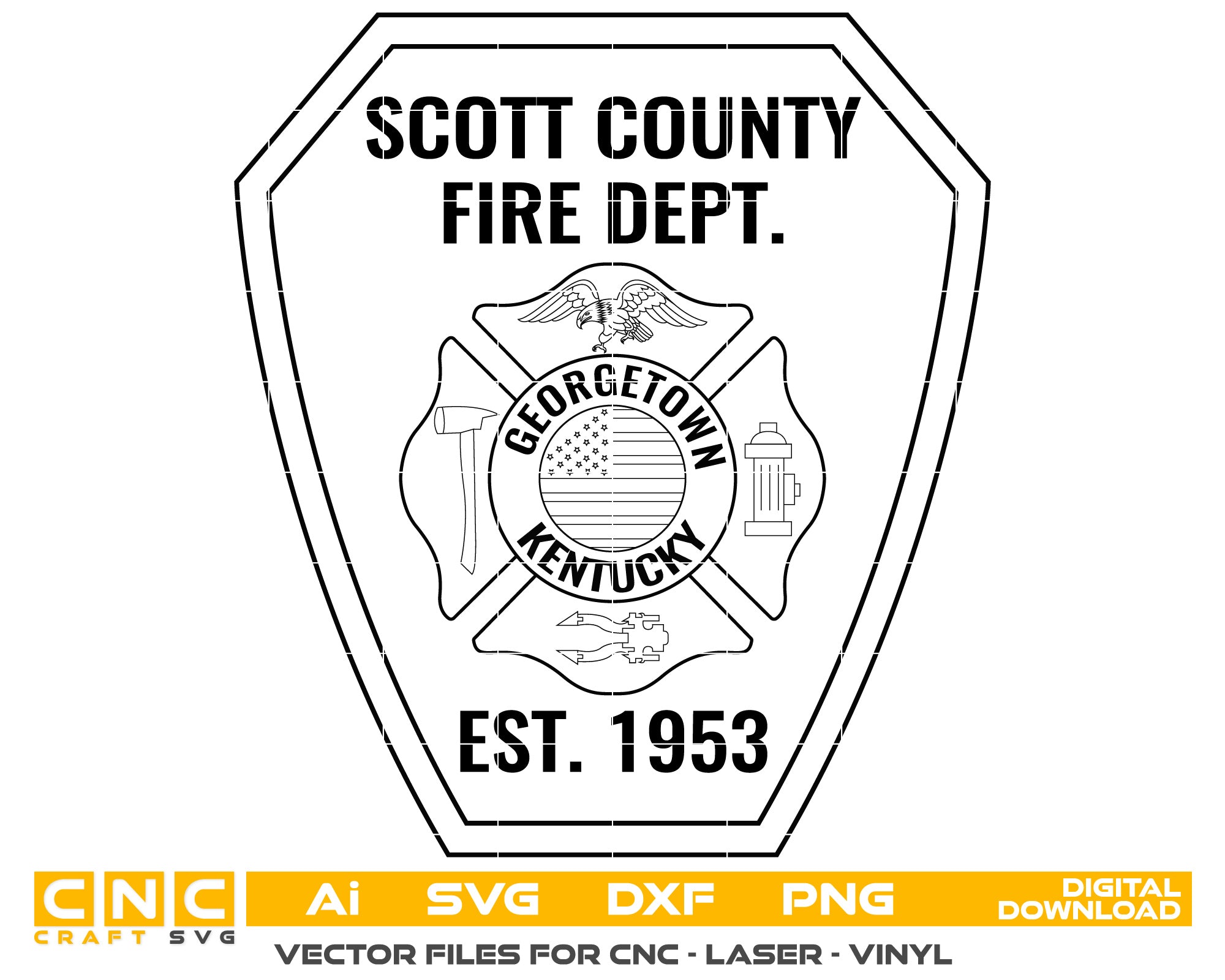 Scott County Fire Dept. Logo vector art