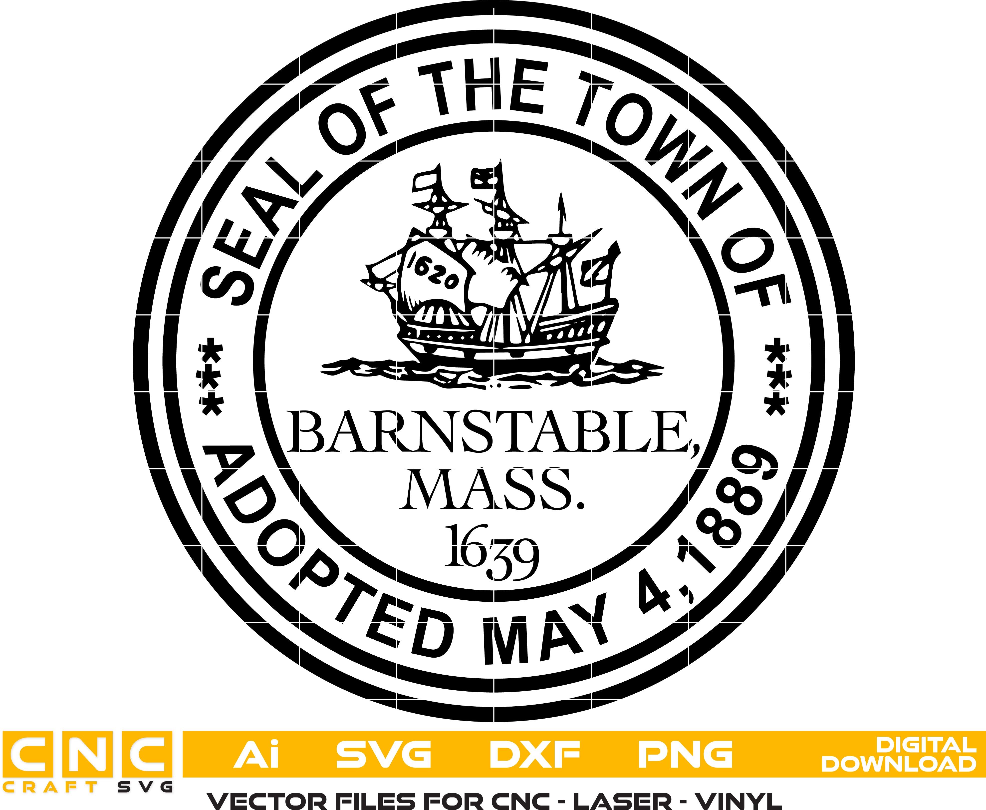 Seal Of The Town Of Barnstable Seal Vector art Digital file