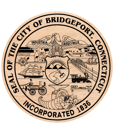 Seal Of Bridgeport Connecticut SVG, Bridgeport Town Seal Vector, Bridgeport CT Official Emblem SVG Design, Connecticut Municipal Seal SVG, #support