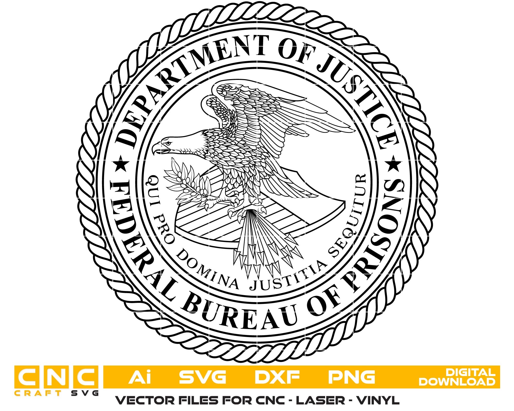 Seal Of The Federal Bureau Of Prisons SVG, Federal Bureau Of Prisons Emblem Vector, DOJ Prison Seal SVG, Bureau Of Prisons Logo Vector, Federal Prison Emblem SVG 