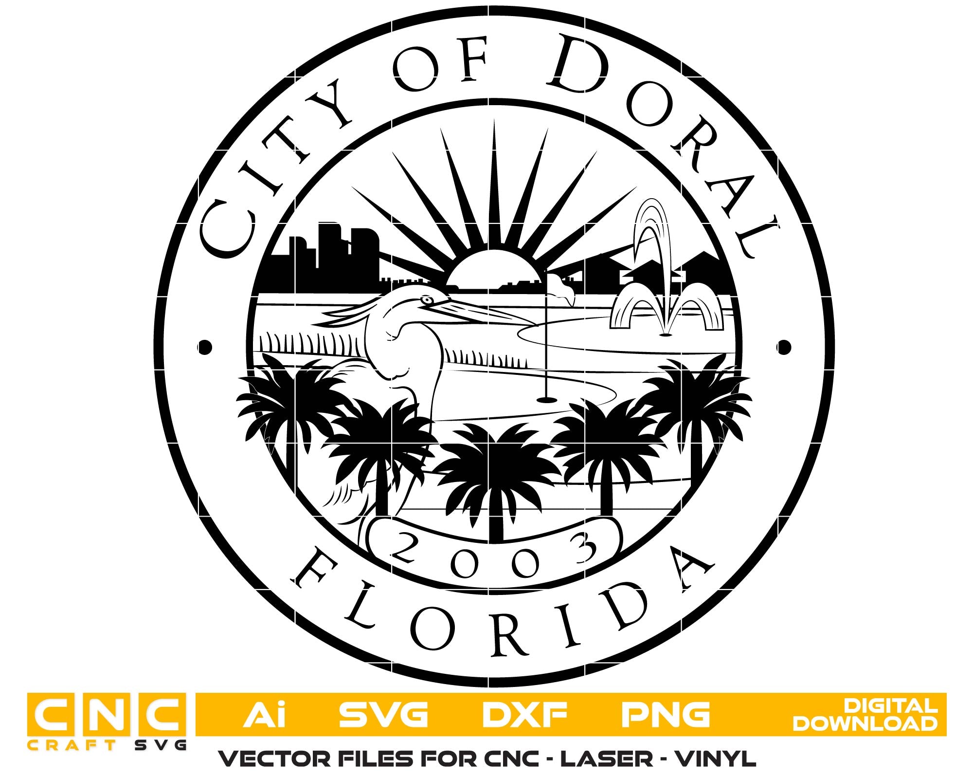 Seal of Doral  Florida,  City of Doral Seal Florida, City of Doral Logo Florida, City of Doral SealSvg