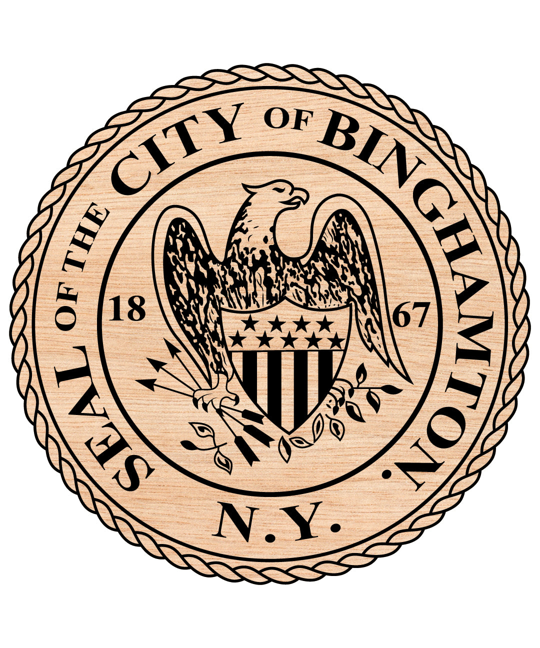 Seal of the City of Binghamton SVG, Binghamton City Seal Vector, New York Municipal Seal, Binghamton Official Logo, City Emblem SVG