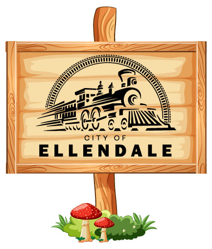 Seal of the City of Ellendale Minnesota SVG, Ellendale City Emblem Vector, Ellendale Municipal Seal, City Seal SVG, Minnesota Official Emblem Vector File