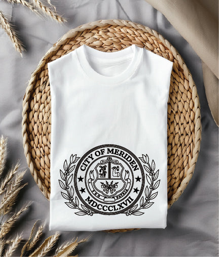 Seal of the City of Meriden SVG, Meriden City Government Emblem Vector, Meriden Municipal Seal, City Seal SVG, Connecticut Official Emblem Vector File