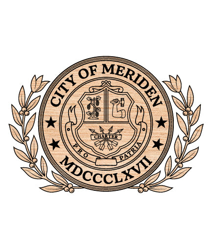 Seal of the City of Meriden SVG, Meriden City Government Emblem Vector, Meriden Municipal Seal, City Seal SVG, Connecticut Official Emblem Vector File