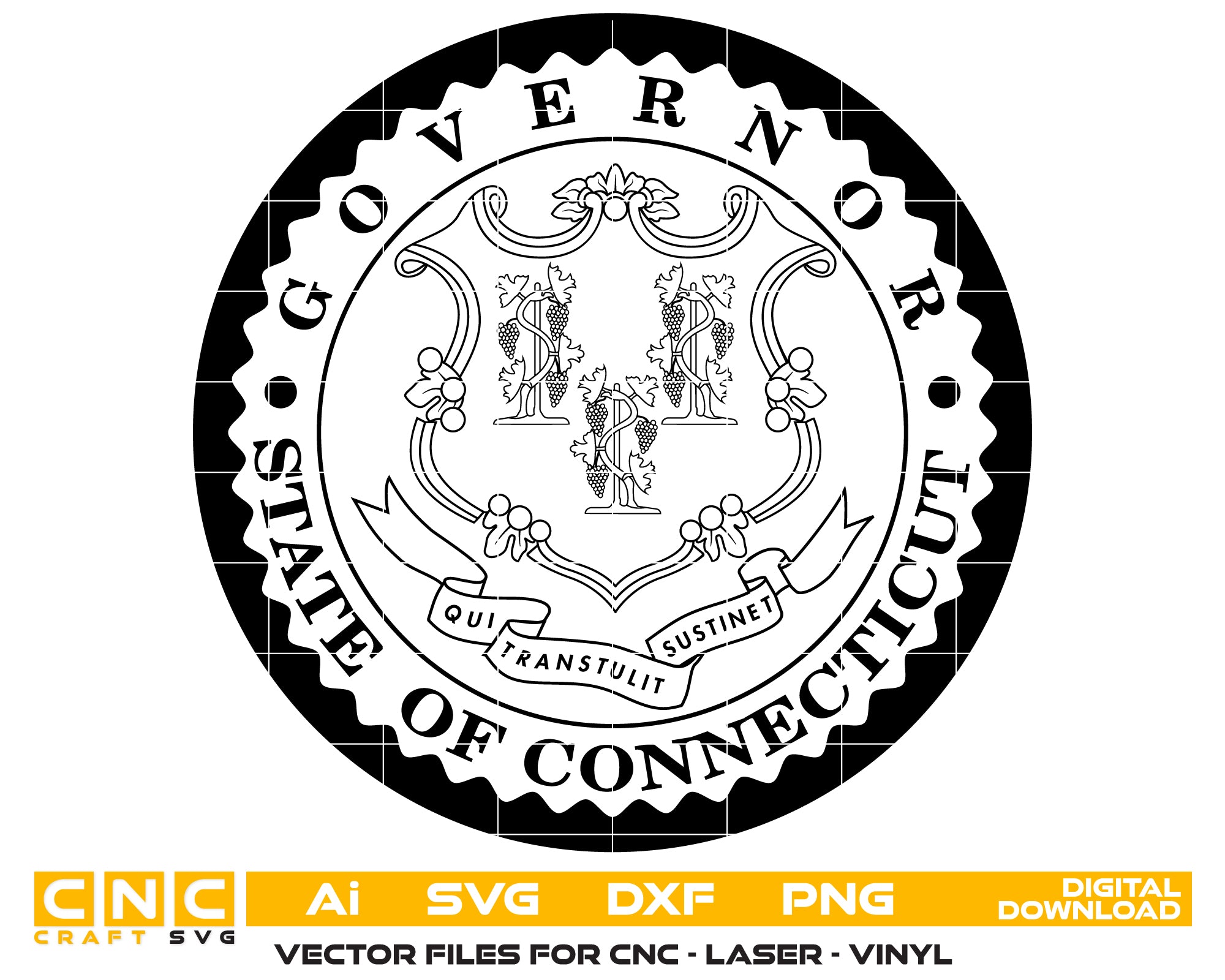 seal of the governor of connecticut svg, connecticut governor official seal vector, state of connecticut governor emblem svg design, connecticut state seal svg, #support