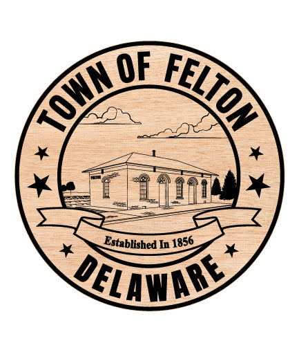 Seal of the Town of Felton Delaware SVG, Felton Town Emblem Vector, Felton Municipal Seal, Town Seal SVG, Delaware Official Emblem Vector File