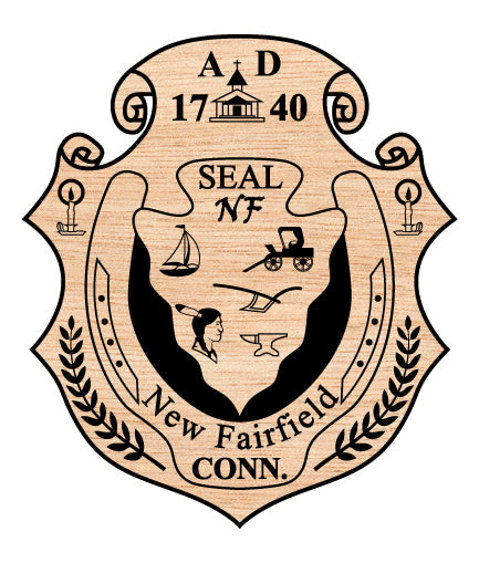 Seal of the Town of New Fairfield Connecticut SVG, New Fairfield Town Emblem Vector, New Fairfield Municipal Seal, Town Seal SVG, Connecticut Official Emblem Vector File