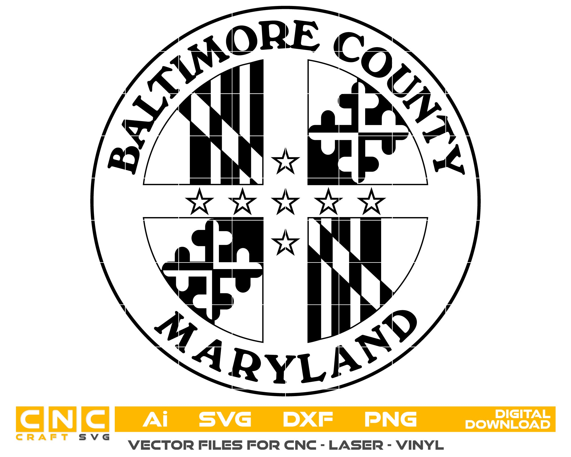 Seal of Baltimore County vector art