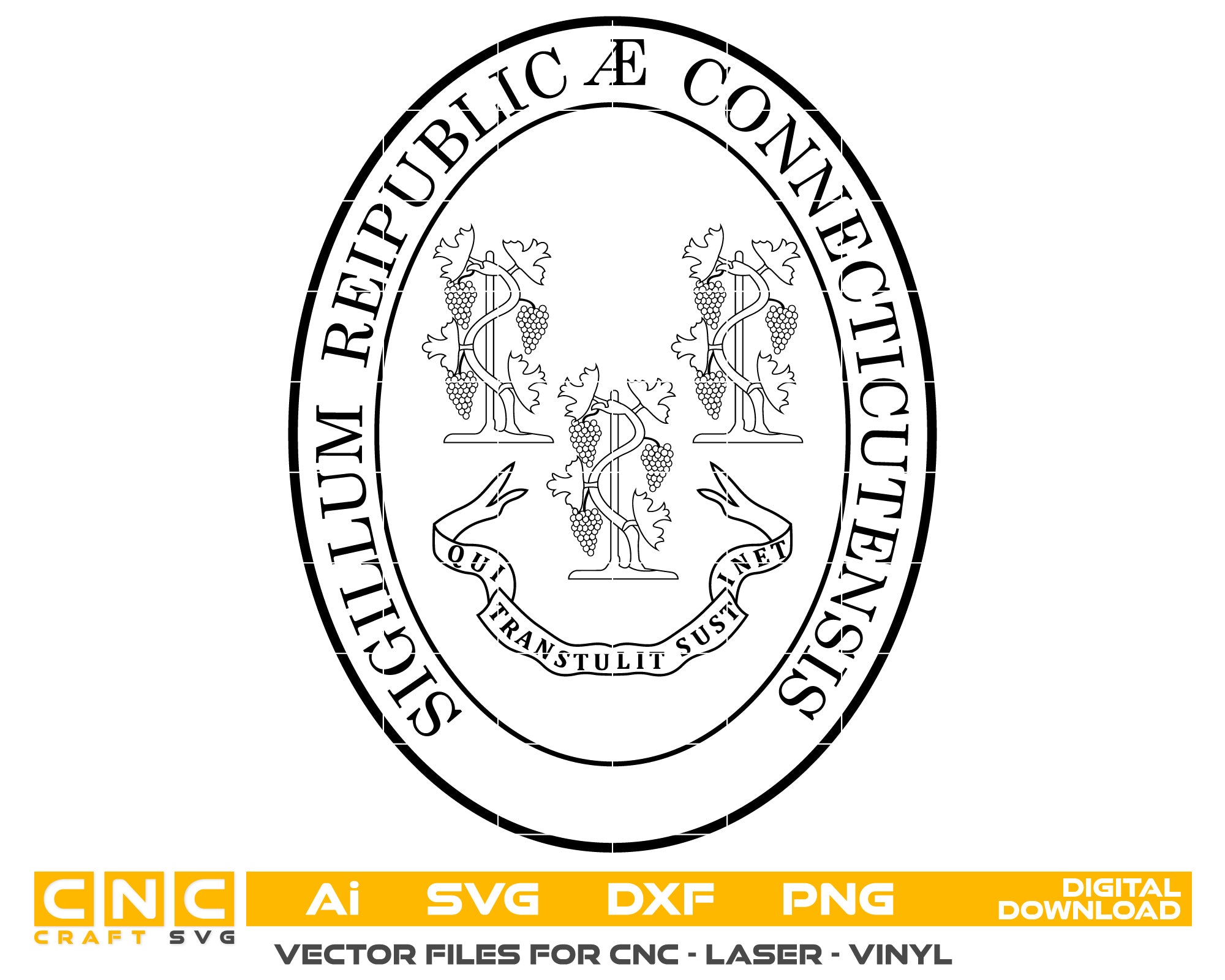Seal of Connecticut Logo vector art
