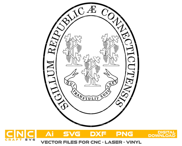 Seal of Connecticut Logo vector art
