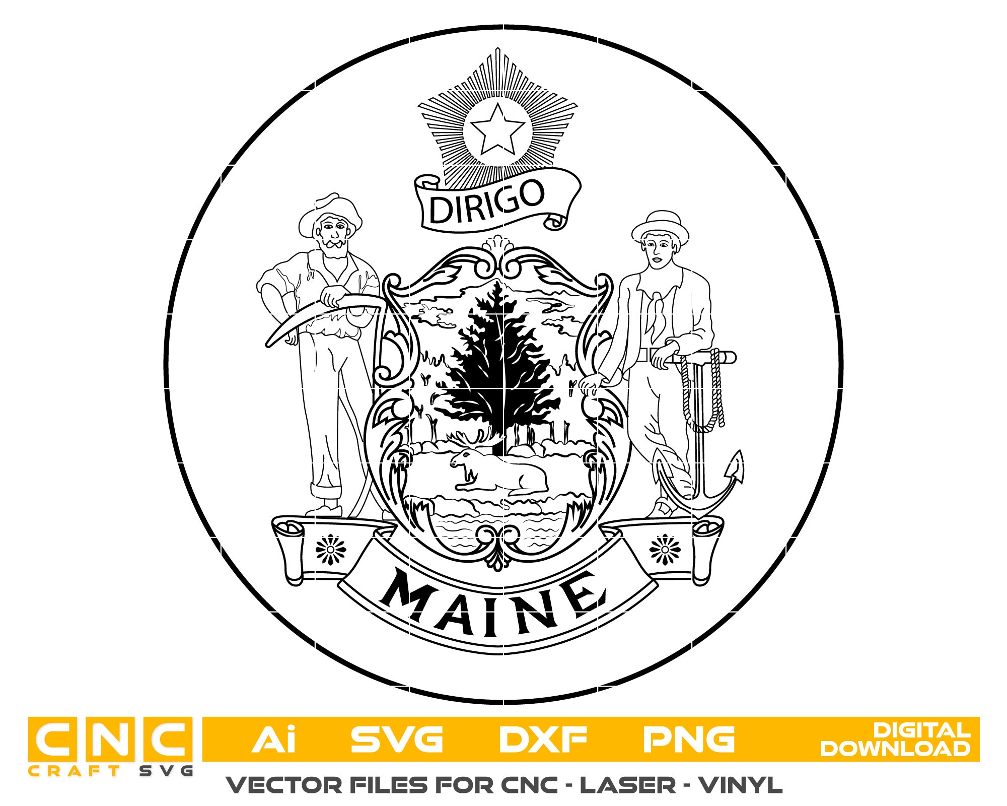 Maine Seal vector art