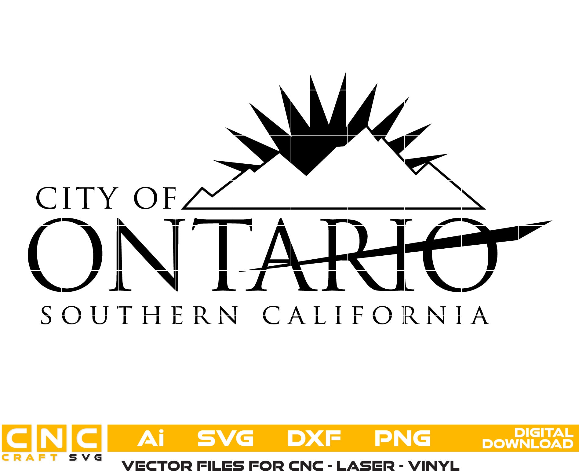 Seal of Ontario, California Seal, Ontario logo, Seal of Ontario vector art, Digital File